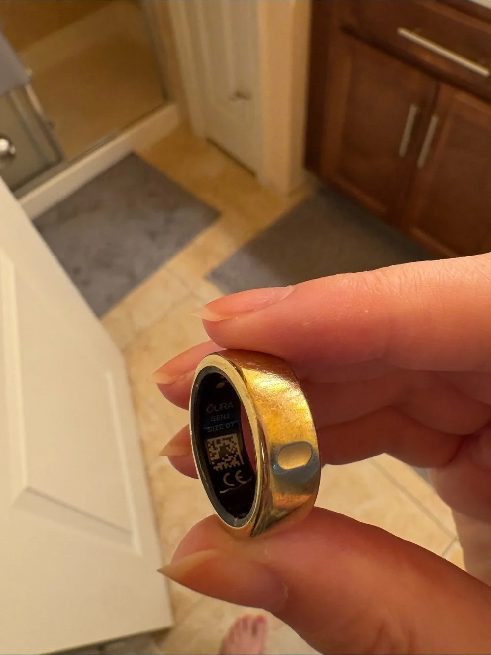 Oura Ring Gen 3 Gold Smart Ring - Size 7